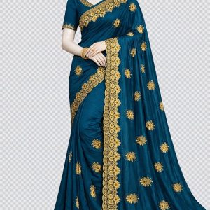 Indian Georgette Saree with Blouse Piece