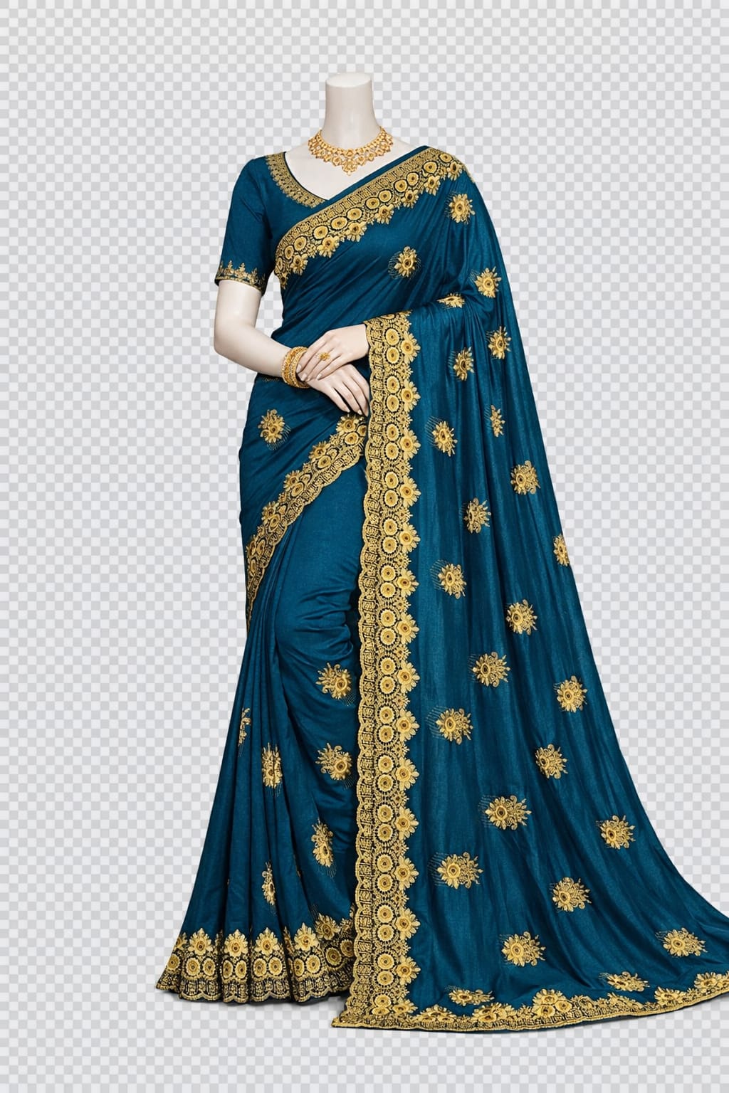 Indian Georgette Saree with Blouse Piece