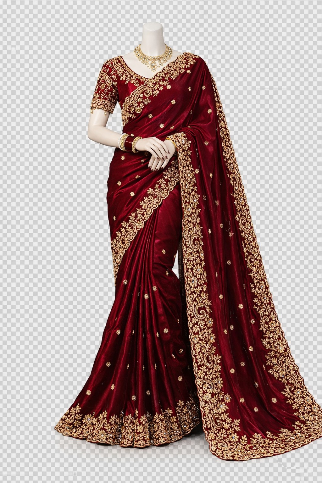 Premium Red Color Viral Saree