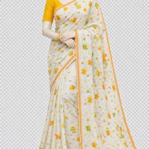 Skin Print Reshmi Silk Saree with Blouse Piece