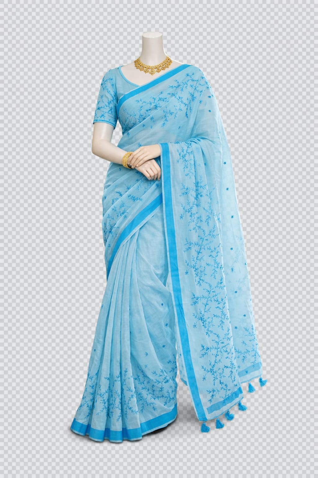 Embroidery Premium Half Silk Saree